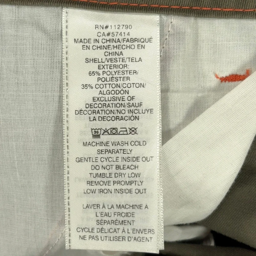 True Religion Cargo Pants Mens 38 Olive Green Twill Orange Stitching 108335 NWT